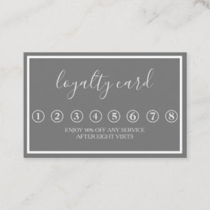 Moderne Minimalistische Black & White Loyalty Card Visitenkarte