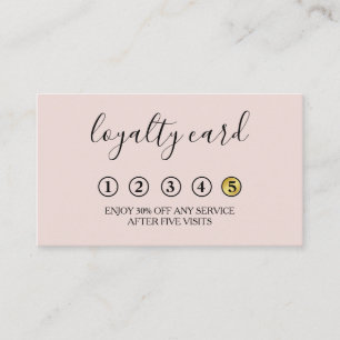 Moderne Minimalistische Black & White Loyalty Card Visitenkarte