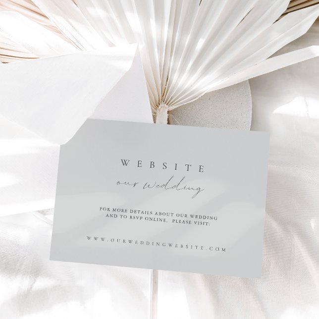 Moderne Minimalistische Blale Taupe Wedding Websit Einladung (Von Creator hochgeladen)