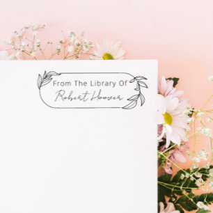 Moderne Minimalistische Blätter aus der Bibliothek Gummistempel