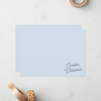 Moderne minimalistische blaue Schrift personalisie