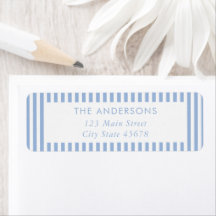 Moderne minimalistische blaue Streifen Rücksendead