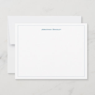 Moderne minimalistische blaue Typografie in Großbu Mitteilungskarte