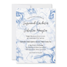 Moderne Minimalistische Blaunebel-Hochzeitsvorlage