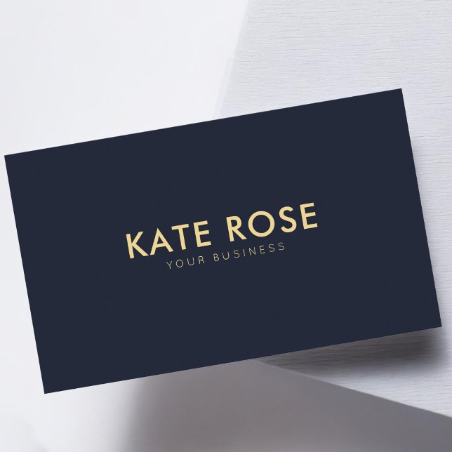 Moderne Minimalistische Blue Business Card Visitenkarte (Von Creator hochgeladen)
