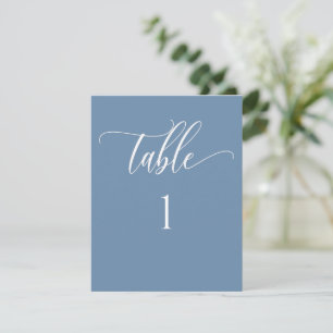 Moderne Minimalistische Blue Tischnummer Card