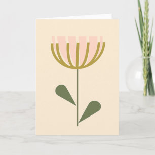 Moderne Minimalistische Blume Kunst, Dichtung und Karte