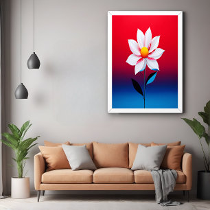 Moderne Minimalistische Blume Kunst Poster