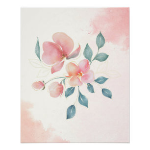 Moderne Minimalistische Blume Poster