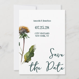 Moderne Minimalistische Blumenhochzeit rettet das  Einladung