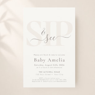 Moderne Minimalistische Boho-Chic-Sip-and-See-Budg Flyer
