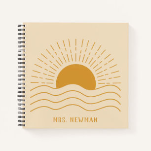 Moderne Minimalistische Boho Sun Lehrerin Wertschä Notizbuch
