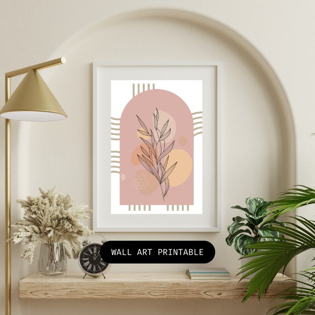 Moderne Minimalistische botanische Blätter Poster (Von Creator hochgeladen)