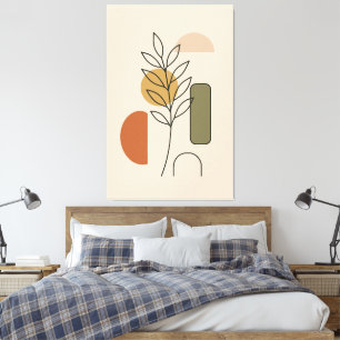 Moderne Minimalistische botanische Kunst Leinwanddruck