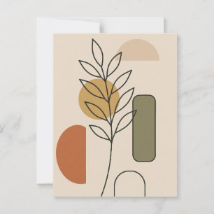 Moderne Minimalistische botanische Kunst Postkarte