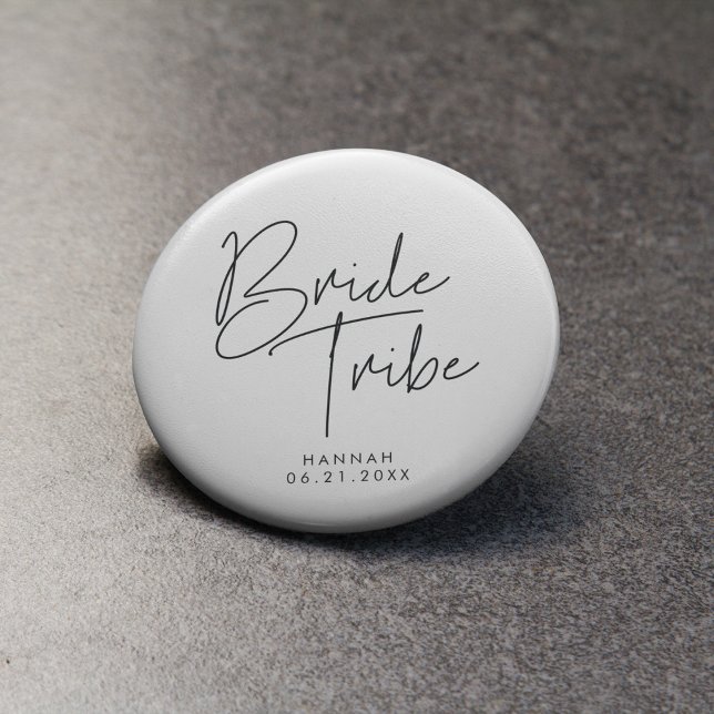 Moderne minimalistische Braut Tribe Button (Von Creator hochgeladen)