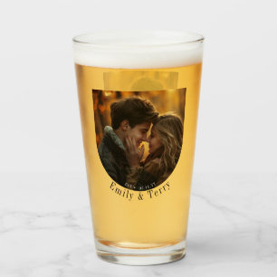 Moderne Minimalistische Braut- und Hochzeitsbrauer Glas