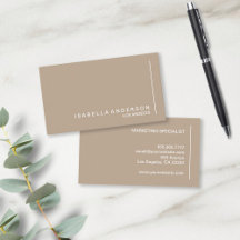 Moderne minimalistische chic beige Professionalitä