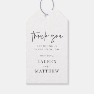 Moderne Minimalistische Chic Hochzeit Vielen Dank Geschenkanhänger