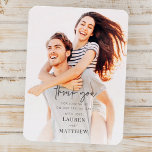 Moderne Minimalistische Chic Hochzeit Vielen Dank Magnet<br><div class="desc">Design besteht aus modernem,  schicken Typografie mit Sans Serif und Serif Schriftart.</div>