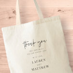 Moderne Minimalistische Chic Hochzeit Vielen Dank Tragetasche<br><div class="desc">Design besteht aus modernem,  schicken Typografie mit Sans Serif und Serif Schriftart.</div>