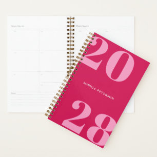 Moderne Minimalistische Chic Red Bold Typografie Planer