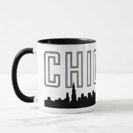 Moderne Minimalistische Chicagoer Tasse mit City's