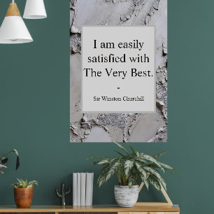 Moderne minimalistische Churchill-Zitat-Bürowand Poster