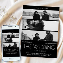 Moderne minimalistische Cover Poster Foto Hochzeit