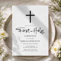 Moderne Minimalistische Cross First Communation
