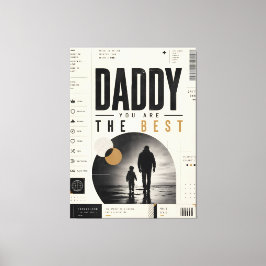 Moderne minimalistische Dad-Leinwand-Wandkunst Leinwanddruck