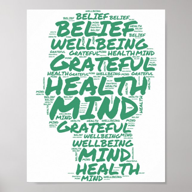 Moderne Minimalistische Dankbarkeit Wall Art Poster (Vorne)