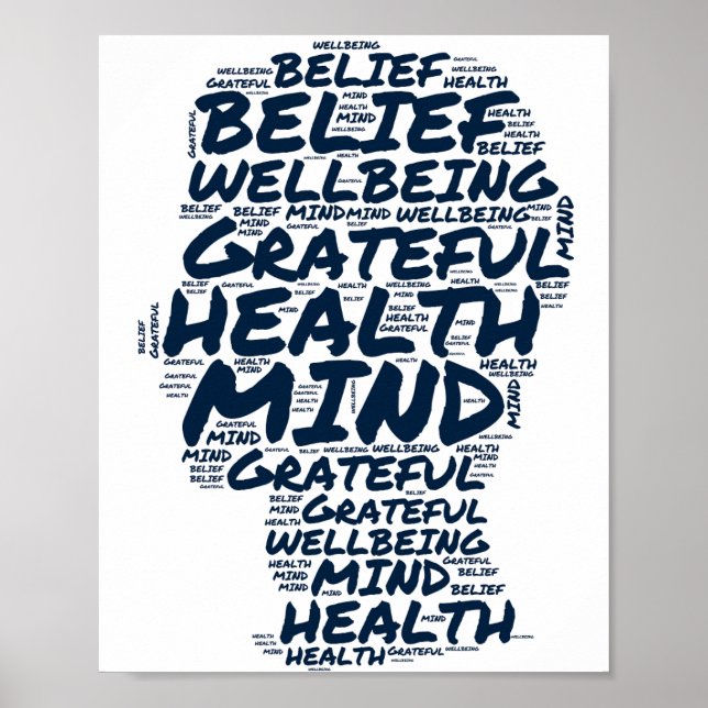 Moderne Minimalistische Dankbarkeit Wall Art Poster (Vorne)
