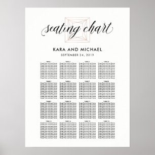 Moderne Minimalistische Diamant-Hochzeitskarte Poster