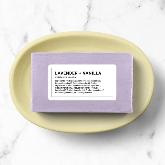 Moderne, Minimalistische, dünne, schwarze Grenzkom Adressaufkleber (Von Creator hochgeladen)