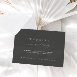 Moderne Minimalistische Dusty Gray Wedding Website Einladung