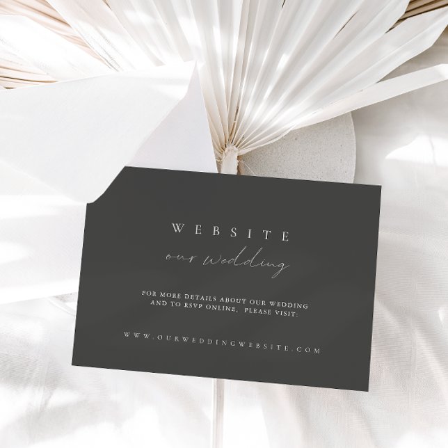 Moderne Minimalistische Dusty Gray Wedding Website Einladung (Von Creator hochgeladen)