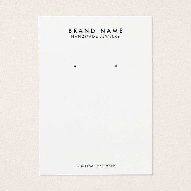 Moderne Minimalistische Earring Display Card (Vorderseite)