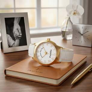 Moderne minimalistische Edelstahluhr mit individue Armbanduhr