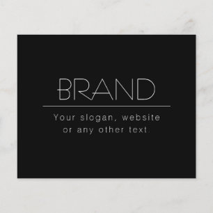 Moderne minimalistische editierbare Texte   Schwar Flyer