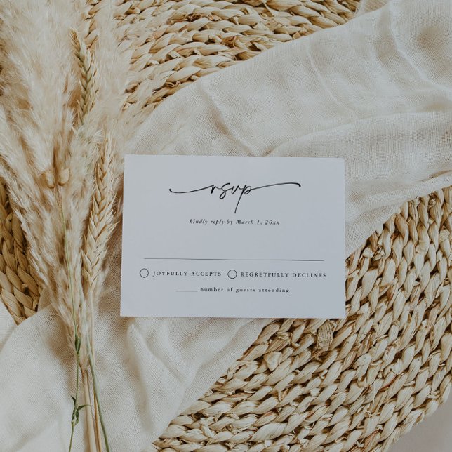 Moderne Minimalistische Einfach-UAWG-Einsteckkarte Einladung (Von Creator hochgeladen)