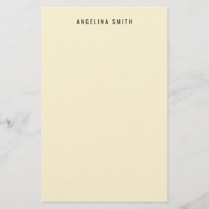 Moderne minimalistische einfache Cornsilk-Farbe Briefpapier