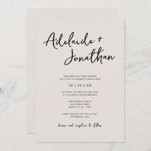 Moderne Minimalistische Einfache Einladungen für H