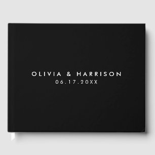 Moderne Minimalistische Einfache Hochzeit Gästebuch