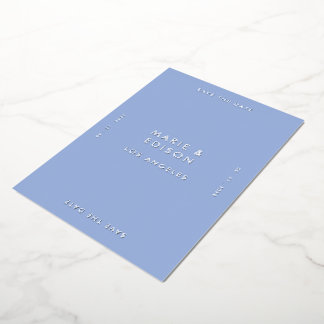 Moderne Minimalistische Einfache Hochzeit retten d Folieneinladung