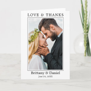 Moderne Minimalistische Einfache Hochzeitsstimmung Dankeskarte