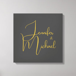Moderne minimalistische einfache Kalligrafie Name Leinwanddruck