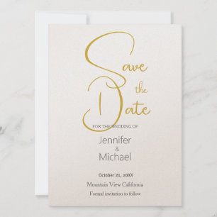 Moderne minimalistische einfache Kalligrafie zur H Save The Date