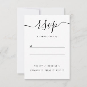 Moderne minimalistische, einfache kalligraphische  RSVP karte