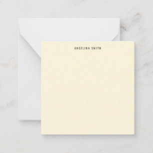 Moderne minimalistische einfache Maisseidenfarbe Mitteilungskarte
